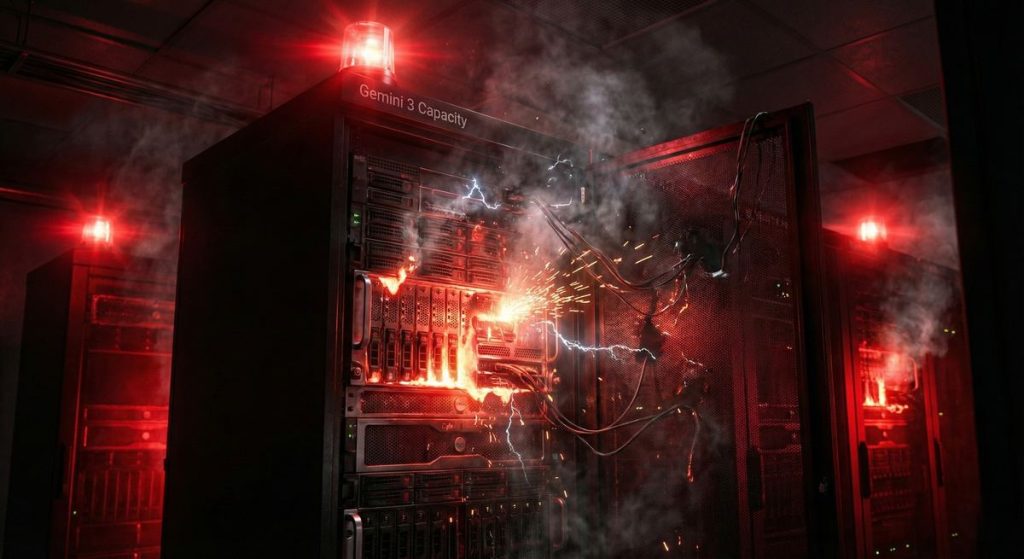 Горящие серверные стойки