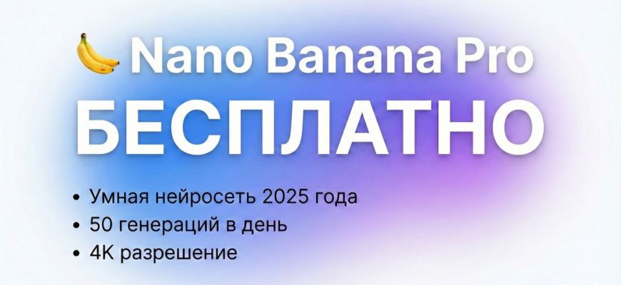 Nano Banana Pro - бесплатно